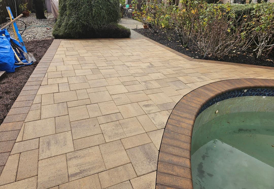 picture of a finished paver project in stockton california